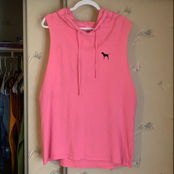 PINK Victoria's Secret Tops - Victoria Secret PINK tank top with hood